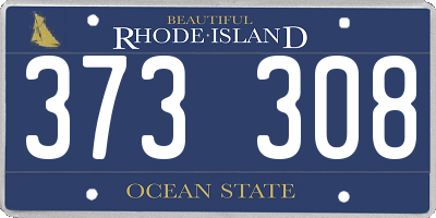 RI license plate 373308
