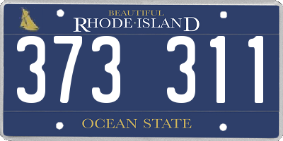 RI license plate 373311