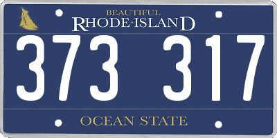 RI license plate 373317