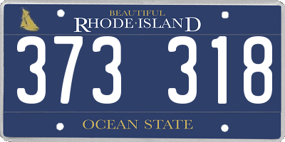 RI license plate 373318