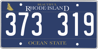 RI license plate 373319