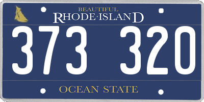 RI license plate 373320