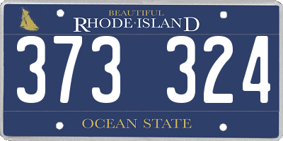 RI license plate 373324