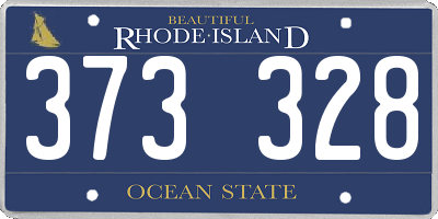 RI license plate 373328