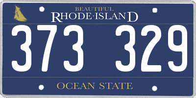RI license plate 373329