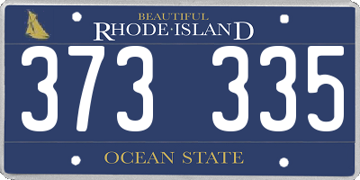 RI license plate 373335
