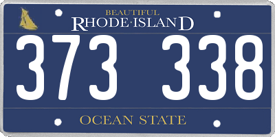 RI license plate 373338