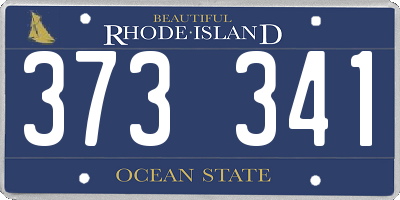 RI license plate 373341