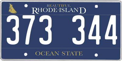RI license plate 373344