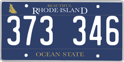 RI license plate 373346