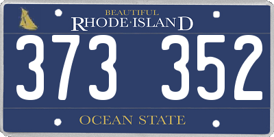 RI license plate 373352