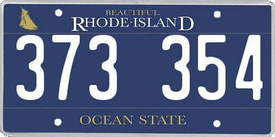 RI license plate 373354