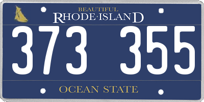 RI license plate 373355