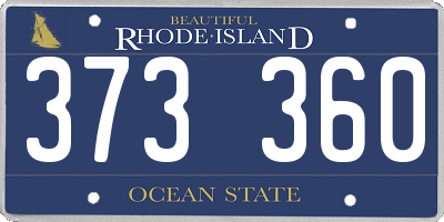 RI license plate 373360