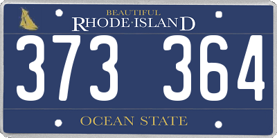 RI license plate 373364