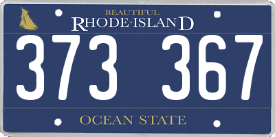 RI license plate 373367