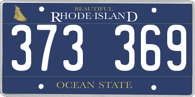 RI license plate 373369