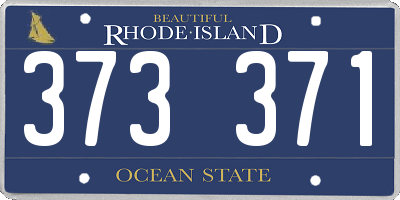 RI license plate 373371