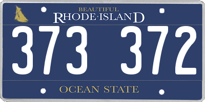 RI license plate 373372