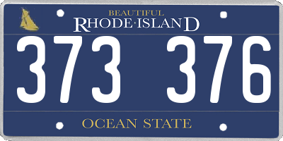 RI license plate 373376
