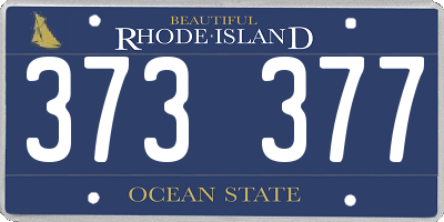 RI license plate 373377