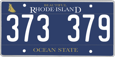 RI license plate 373379