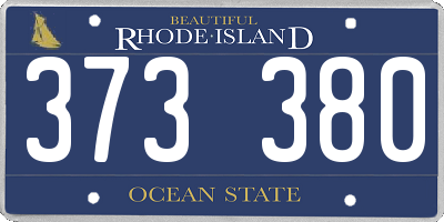 RI license plate 373380