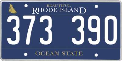 RI license plate 373390