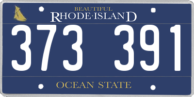 RI license plate 373391