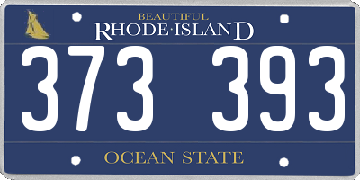 RI license plate 373393