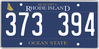 RI license plate 373394