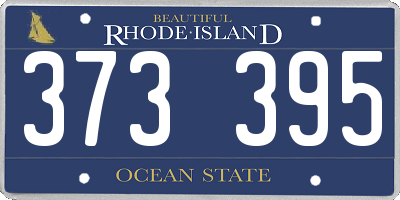 RI license plate 373395
