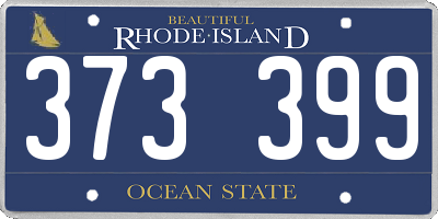 RI license plate 373399