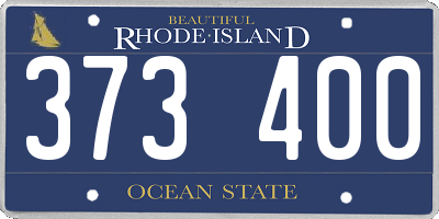 RI license plate 373400