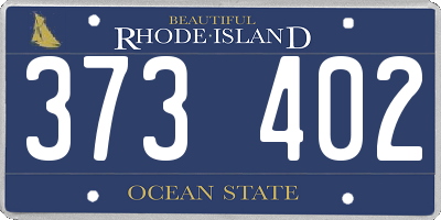 RI license plate 373402