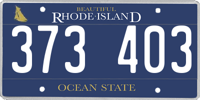 RI license plate 373403