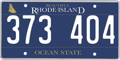 RI license plate 373404