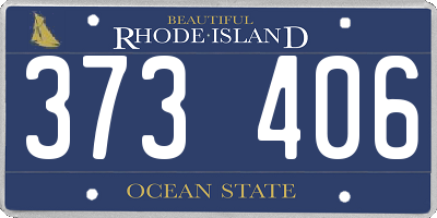 RI license plate 373406