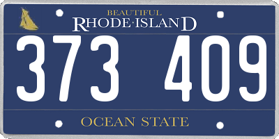 RI license plate 373409