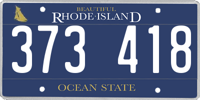 RI license plate 373418