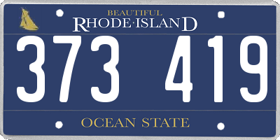 RI license plate 373419