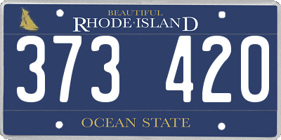 RI license plate 373420