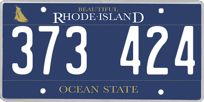 RI license plate 373424