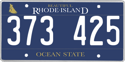 RI license plate 373425