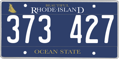 RI license plate 373427