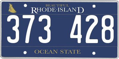 RI license plate 373428