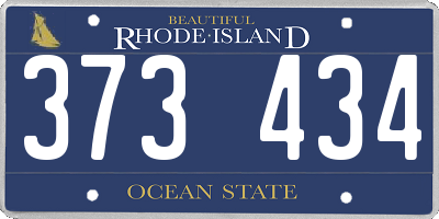 RI license plate 373434