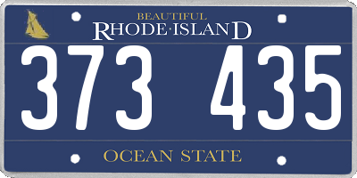RI license plate 373435