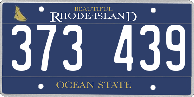 RI license plate 373439