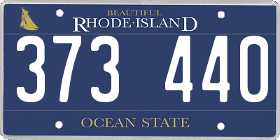 RI license plate 373440